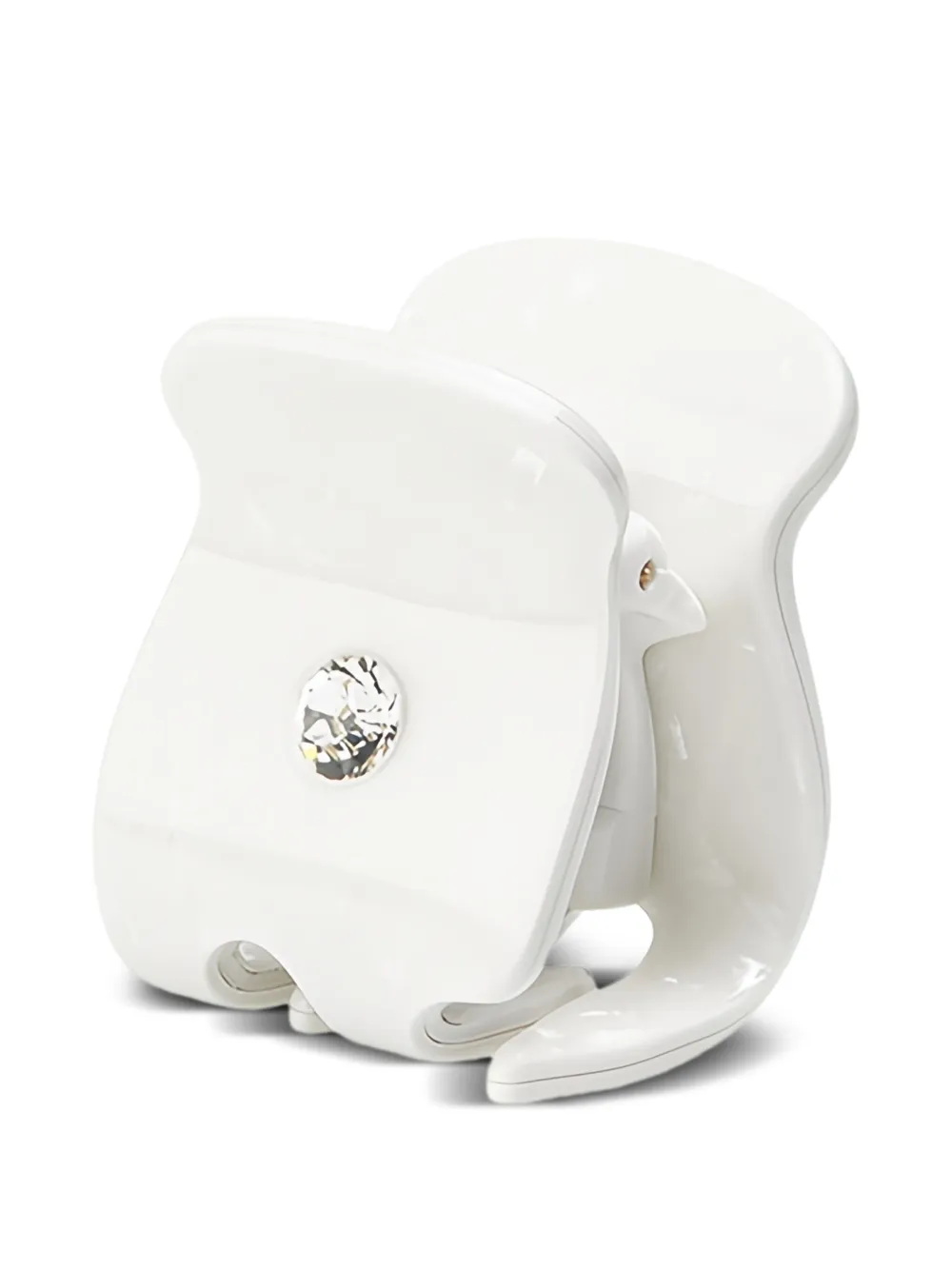 Maison Michel Fermaglio Skipper con cristalli - Bianco