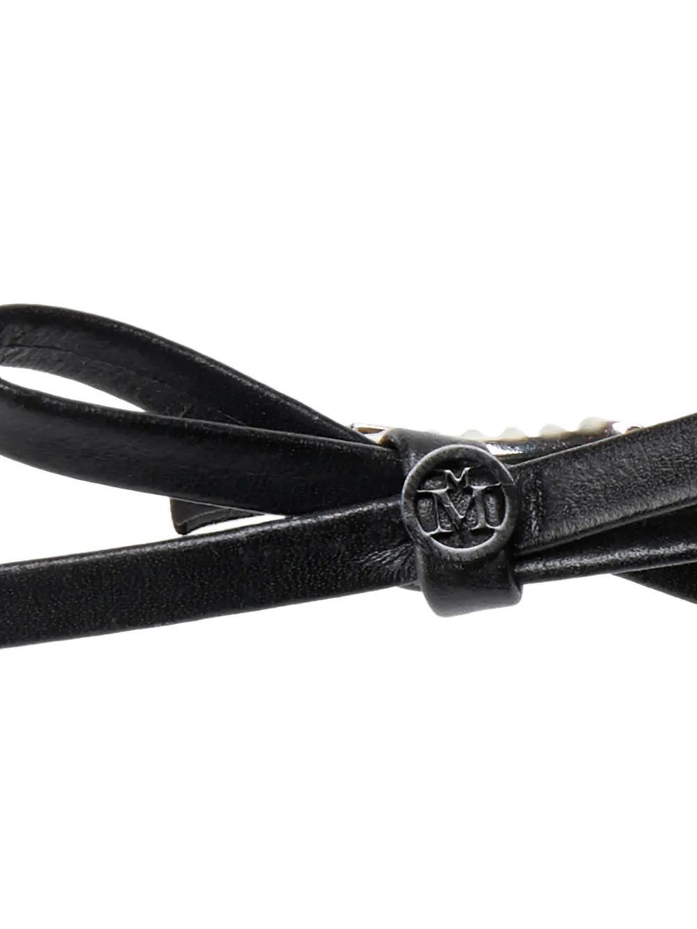 Maison Michel Emma bow-embellishment leather hair clip (set of two) | Image 2
