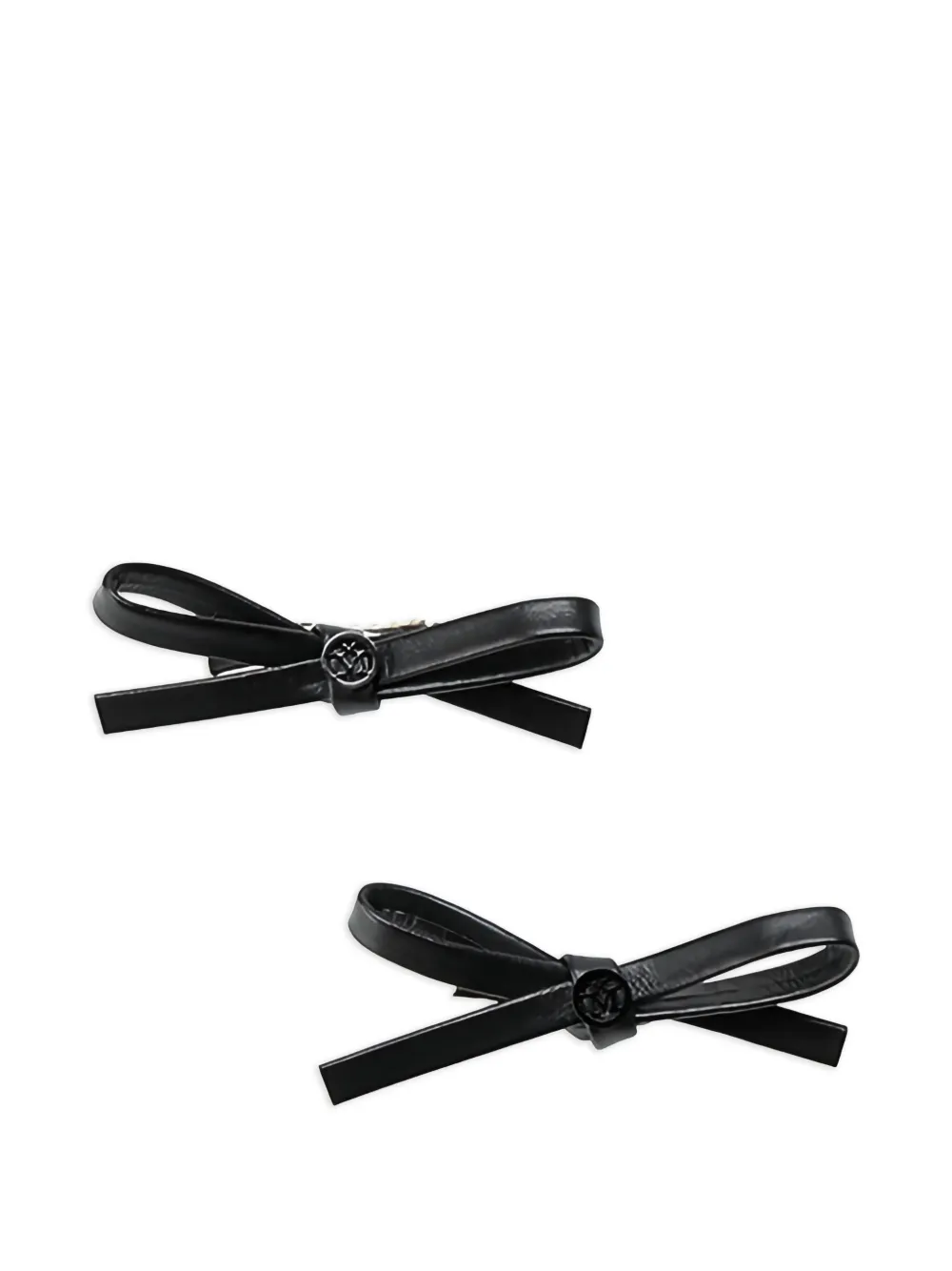 Maison Michel Emma リボン ヘアクリップ セット - ブラック Maison Michel Emma リボン ヘアクリップ セット - ブラック
