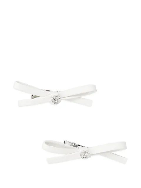 Maison Michel leather bow hair clips