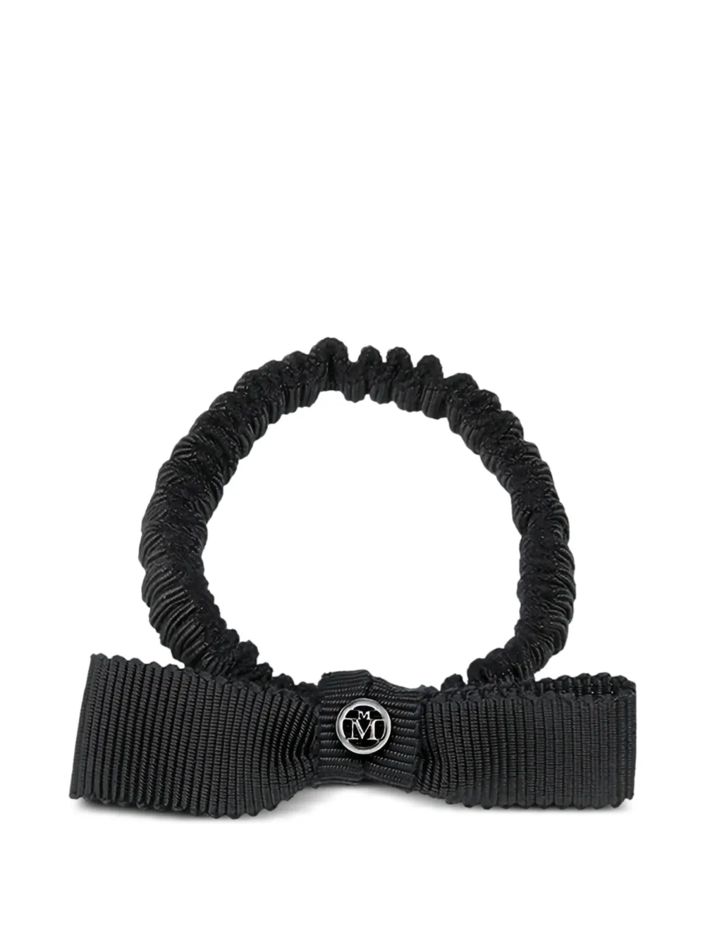 Maison Michel Maddy bow-embellishment hair scrunchie | Black | Image 1