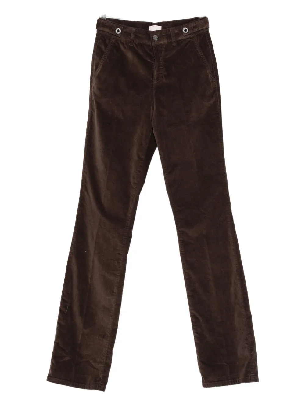 Liu •jo Corduroy Straight-leg Trousers In Brown