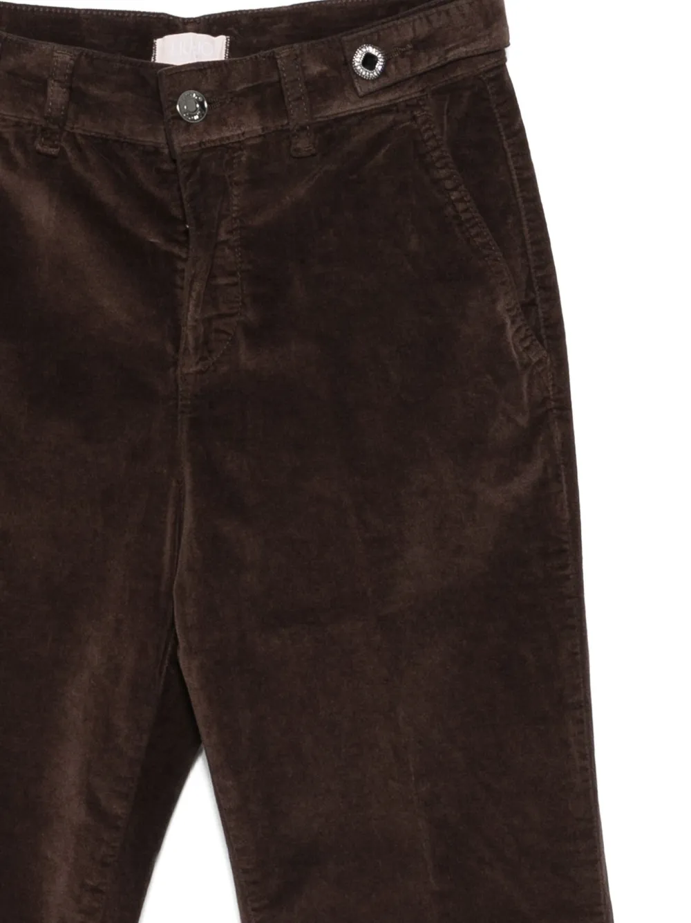 Liu •jo Corduroy Straight-leg Trousers In Brown