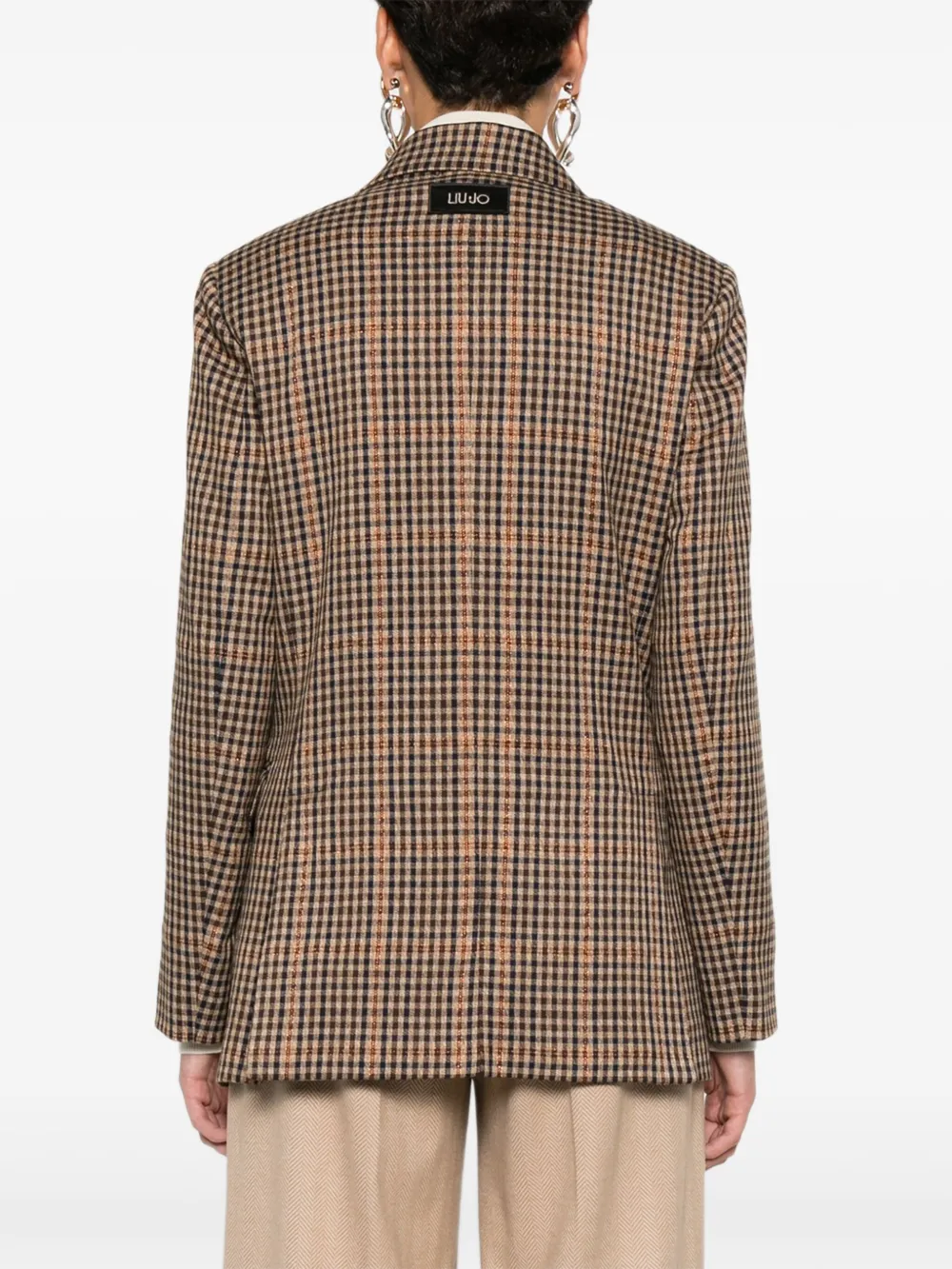 Liu •jo Single-breasted Blazer In Brown