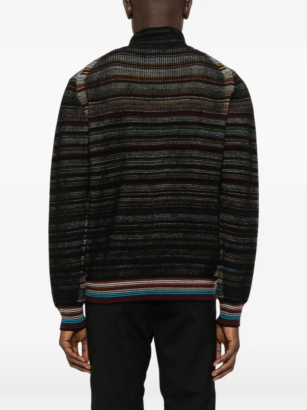 Paul Smith High-neck Striped Sweater In Multi