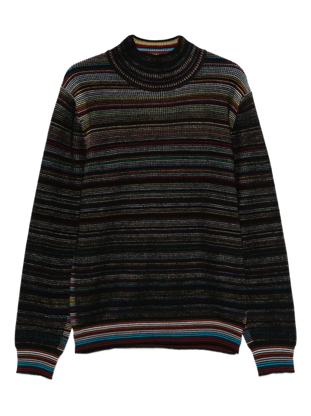 Paul Smith High-neck Striped Sweater In Multi