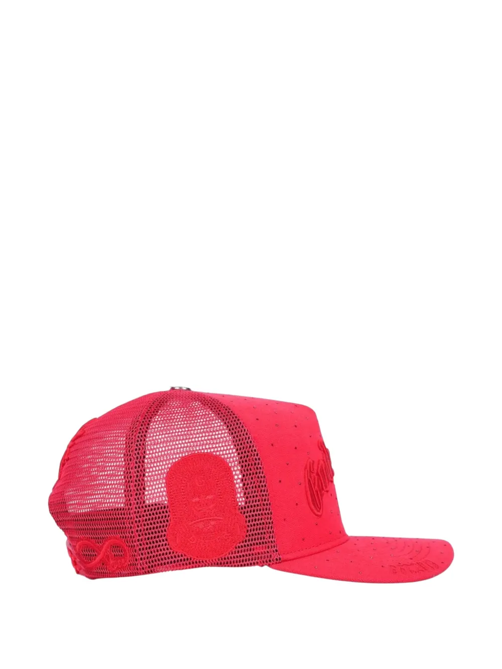 Godspeed Forever Trucker Embellished Baseball Cap In Red