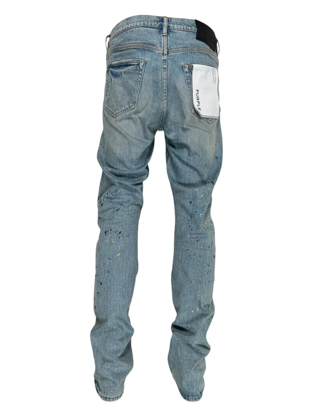 Purple Brand Paint-splatter Jeans In Blue
