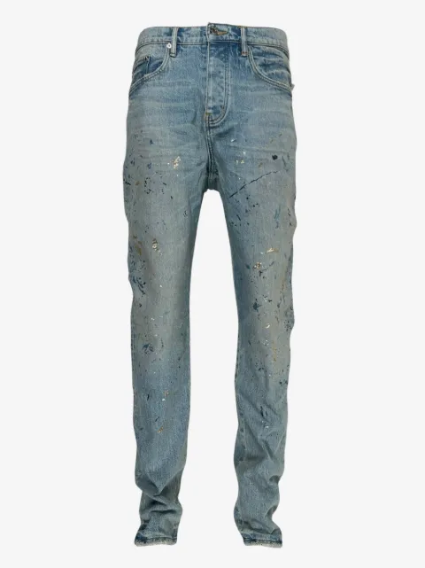 Purple Brand paint-splatter jeans