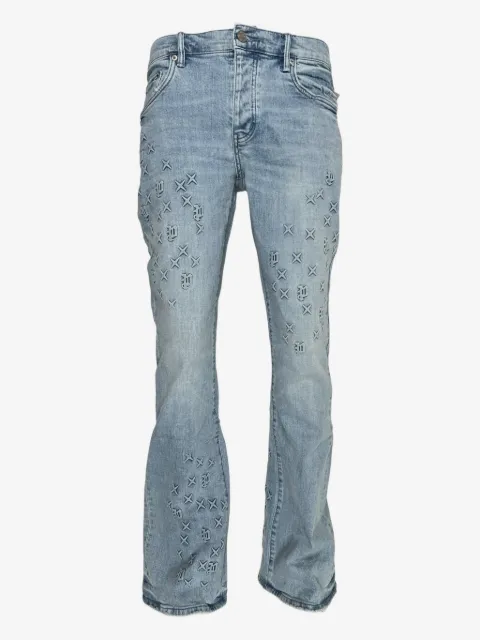 Purple Brand jeans acampanados con relieve