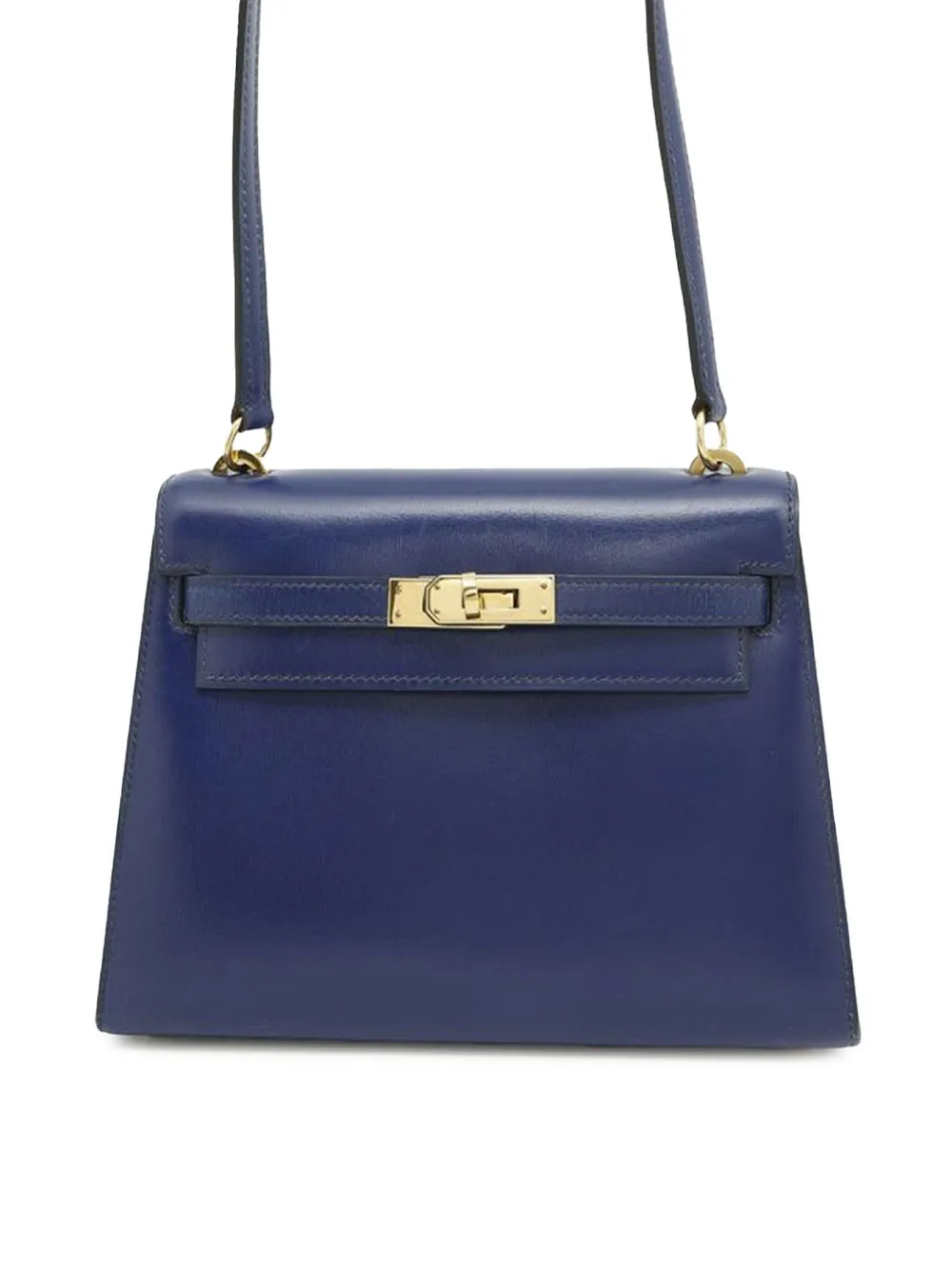 Hermès Pre-Owned 1985 ミニ ボックスカーフ ケリー 20 ショルダーバッグ - ブルー Hermès Pre-Owned 1985 ミニ ボックスカーフ ケリー 20 ショルダーバッグ - ブルー