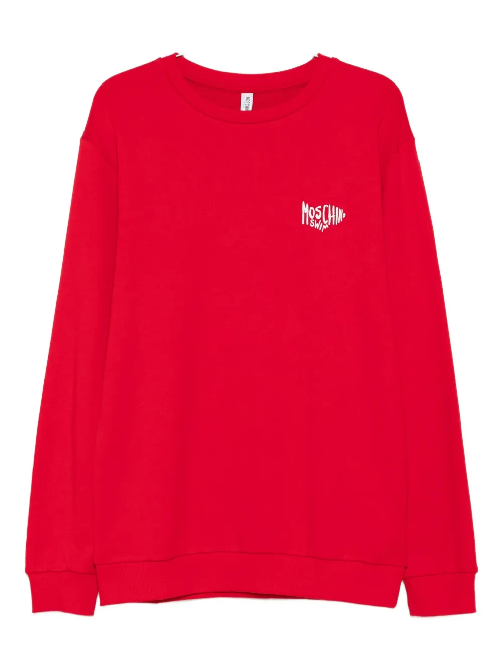 Moschino Logo-embroidered Sweatshirt In Red