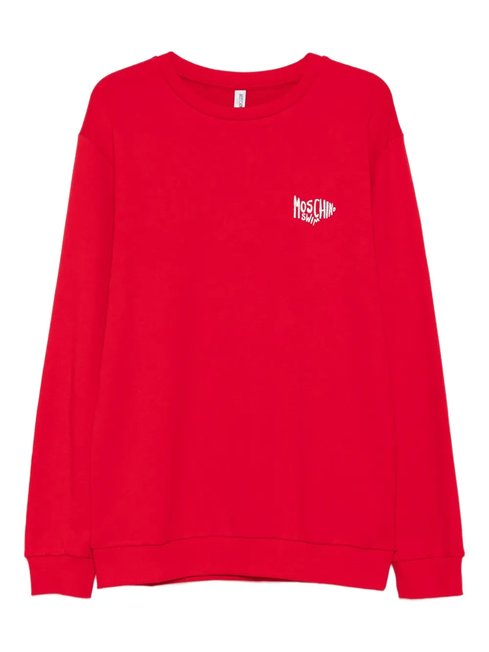 Moschino logo-embroidered sweatshirt | Red | Image 1