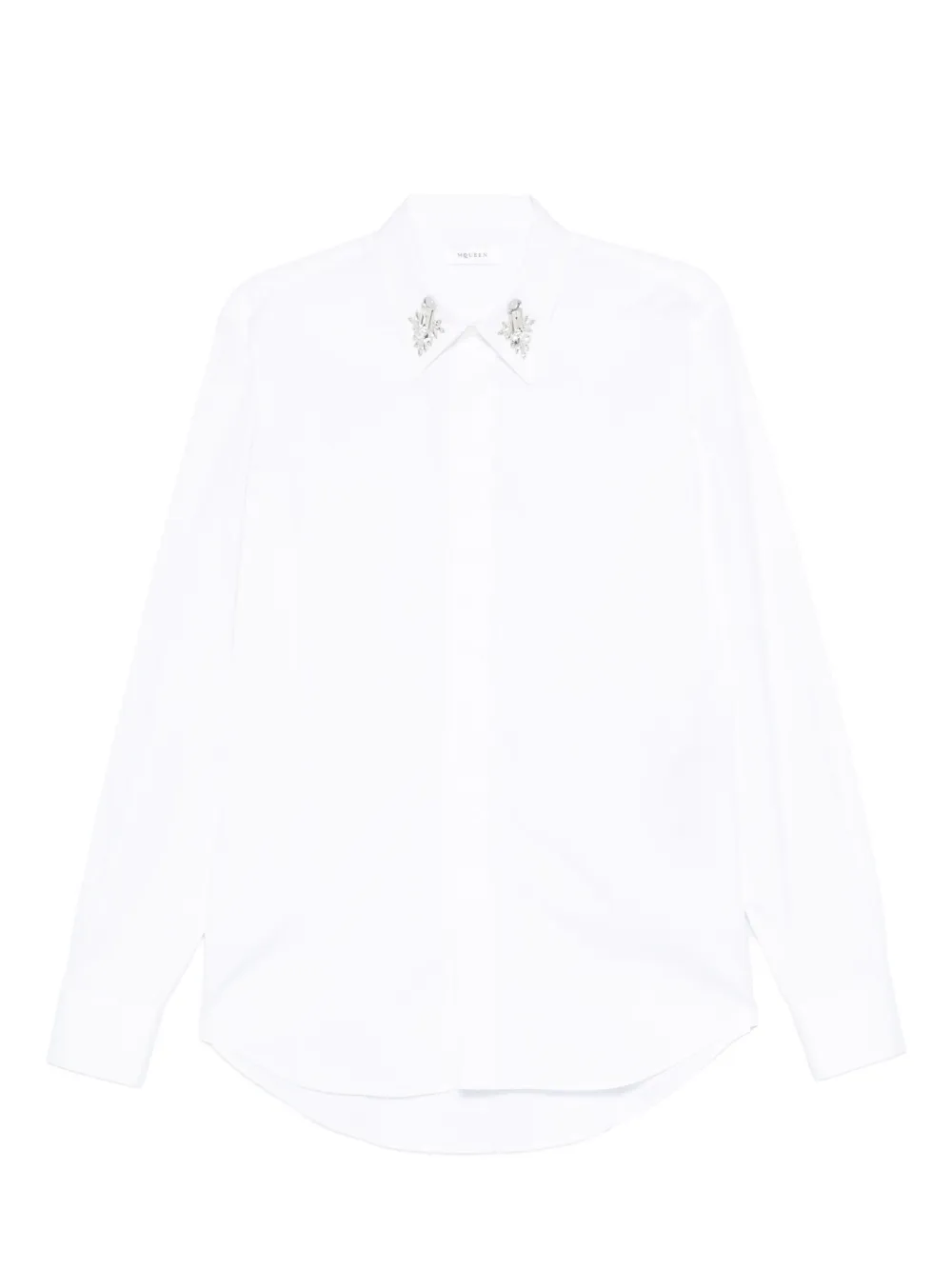 Alexander McQueen デコラティブカラー シャツ - ホワイト Alexander McQueen デコラティブカラー シャツ - ホワイト