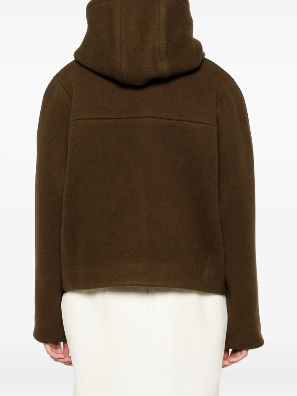 Low Classic Wool Blend Single-breasted Coat In Brown