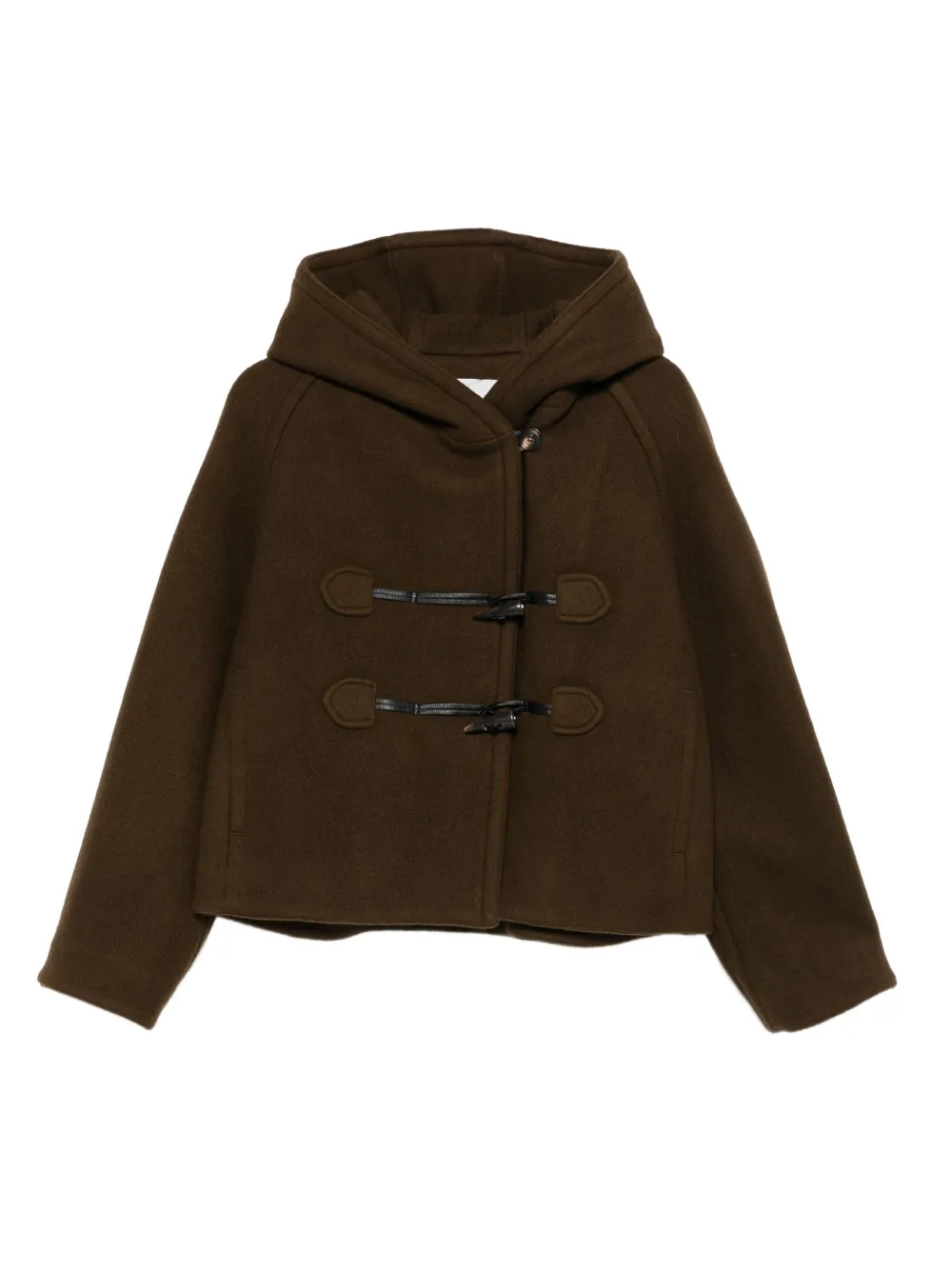 Low Classic Wool Blend Single-breasted Coat In Brown