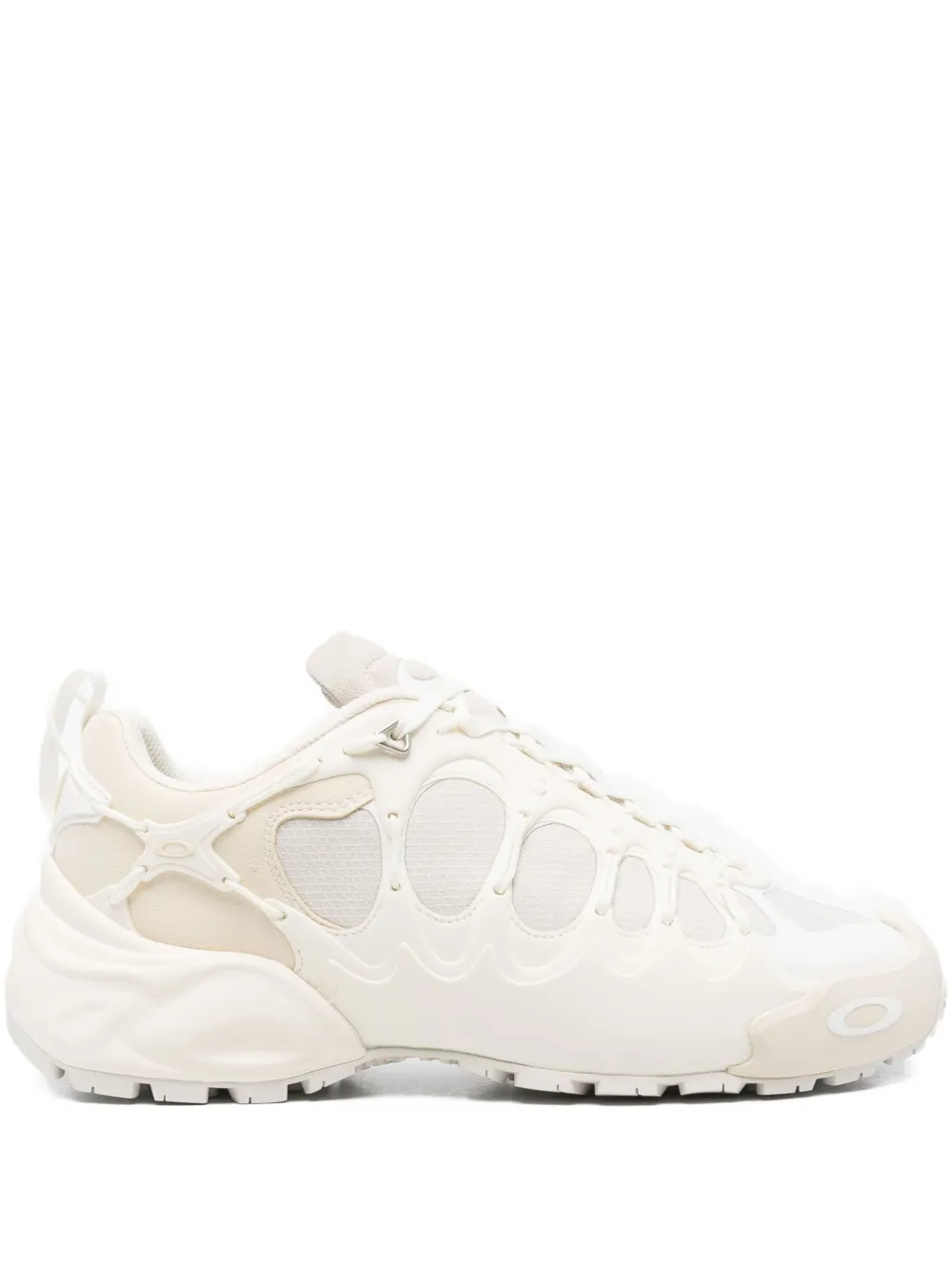 Junya Watanabe Technical Fabric Sneakers With Cage-like Overlay Design In White