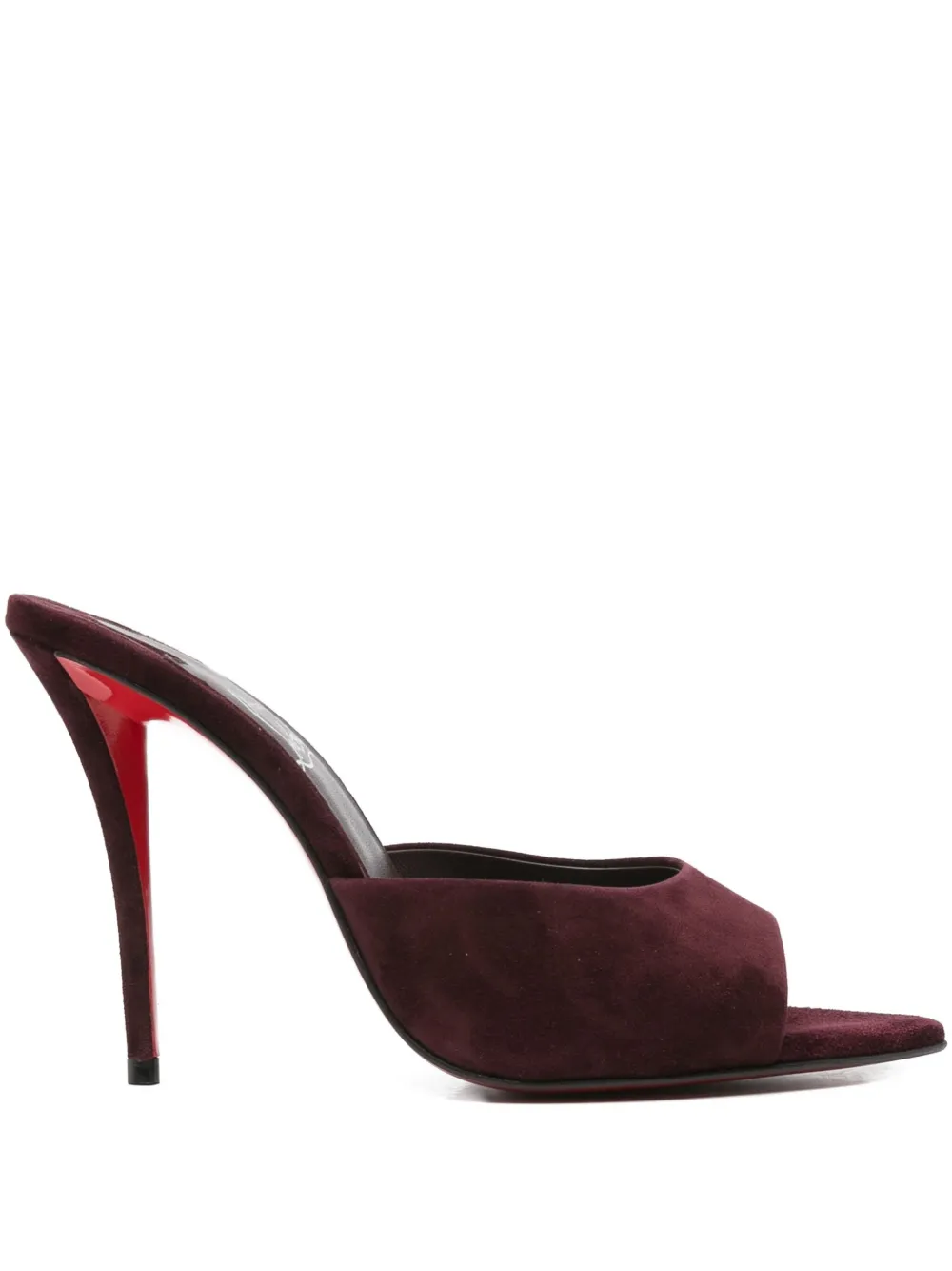 Christian Louboutin صندل بمقدمة مفتوحة وكعب عالي رفيع 100 ملم | أحمر | Image 1