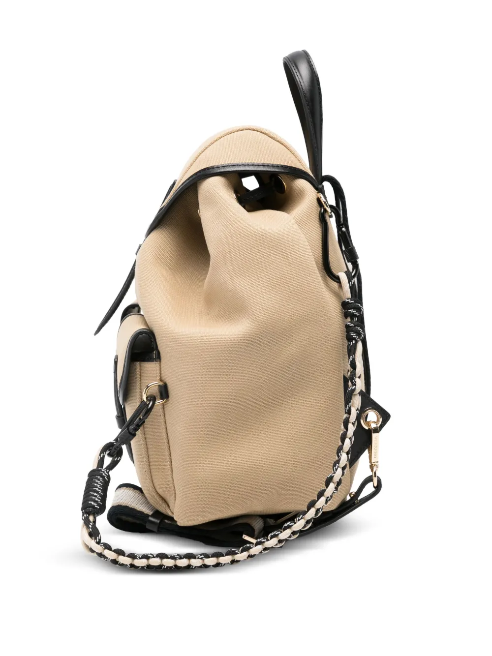 Weekend Max Mara Drawstring Flap-pocket Backpack In Neutral
