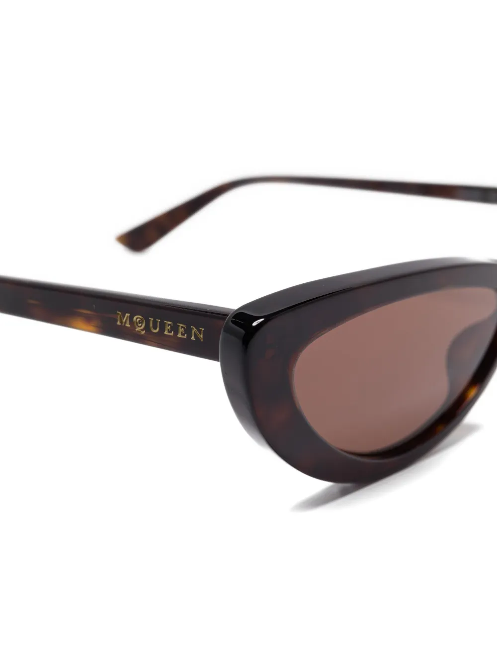 Alexander McQueen Eyewear Zonnebril met cat-eye montuur Bruin