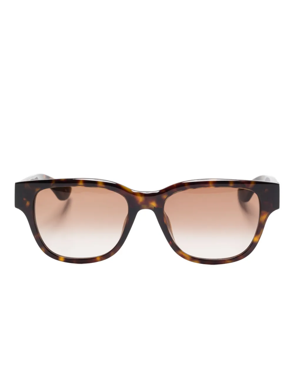 Alexander McQueen Eyewear logo-engraved sunglasses - Marrone