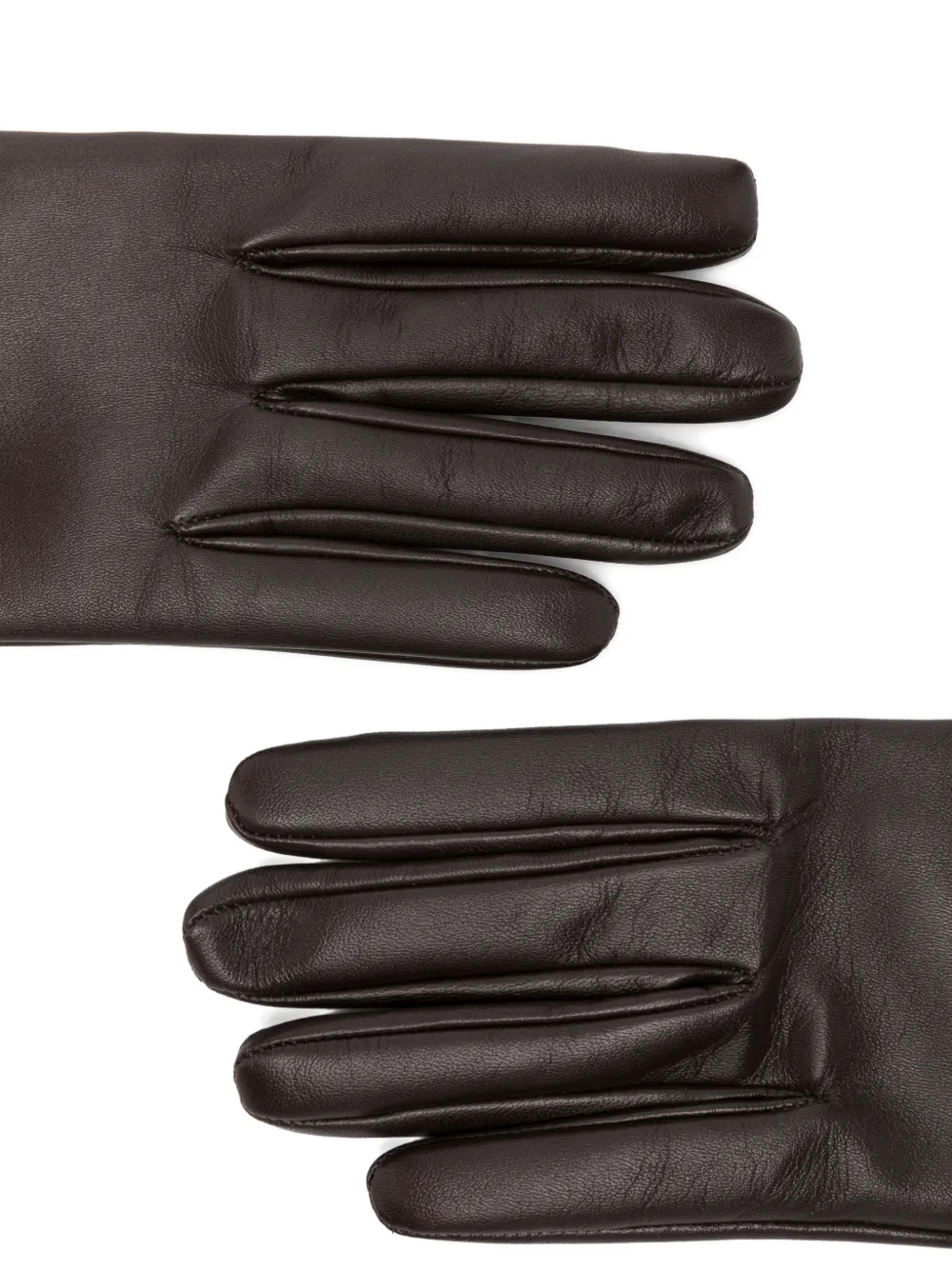  Khaite Remo Leather Gloves - Brown 