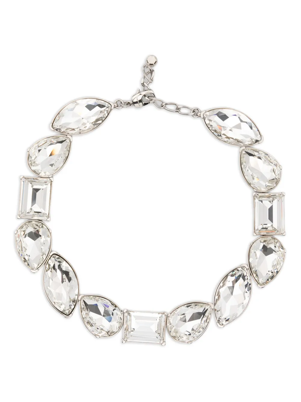 Alexander McQueen Choker con cristalli - Argento