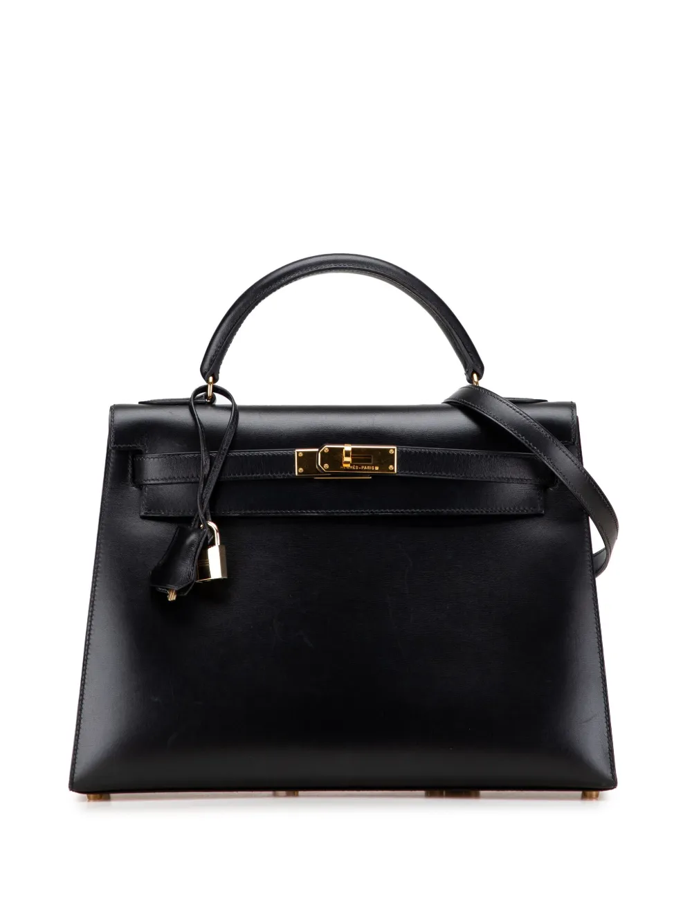 Hermès Pre-Owned 1998 Box Calf Kelly Sellier 32 satchel | Black | Image 1