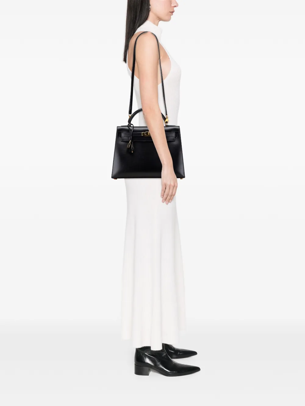 Hermès Pre-Owned 1998 Box Calf Kelly Sellier 32 satchel | Pre-Owned | Image 2