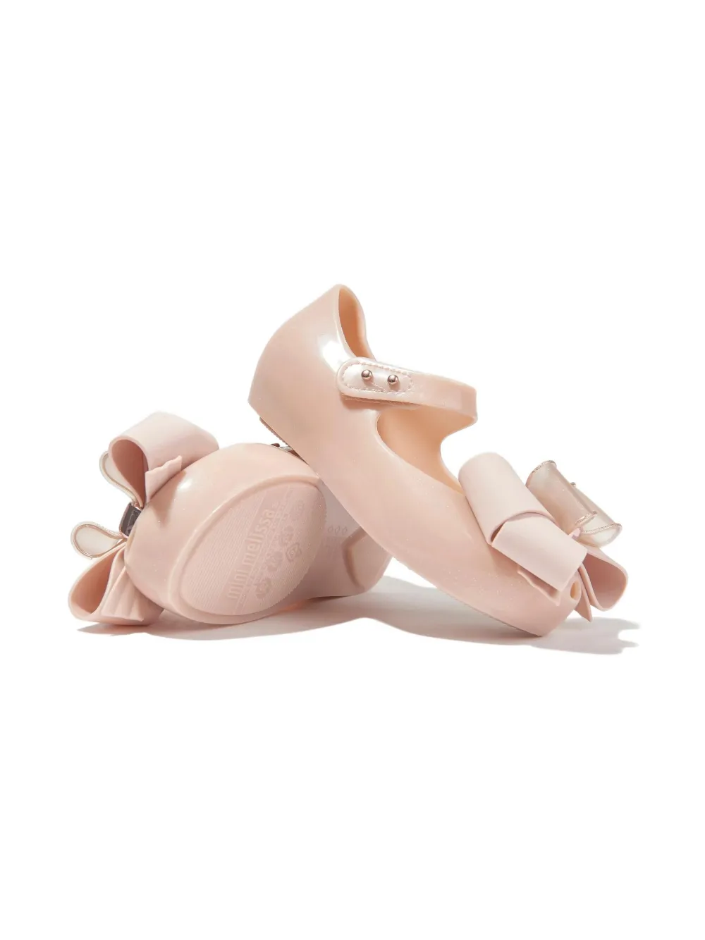 Mini Melissa bow-detail ballerinas - Roze