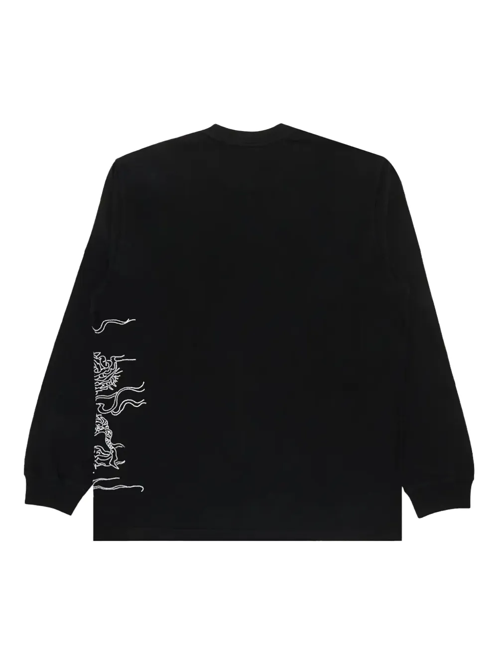 Supreme dragon-embroidered long-sleeve T-shirt - Zwart