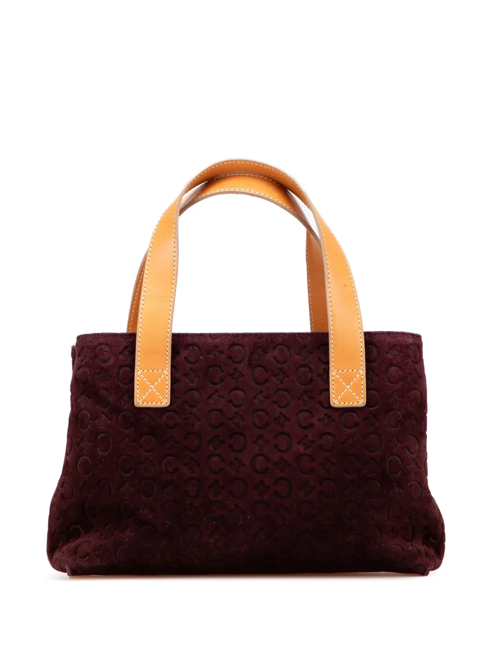 Celine Pre-Owned 2000 C マカダム スエード ハンドバッグ - レッド Celine Pre-Owned 2000 C マカダム スエード ハンドバッグ - レッド