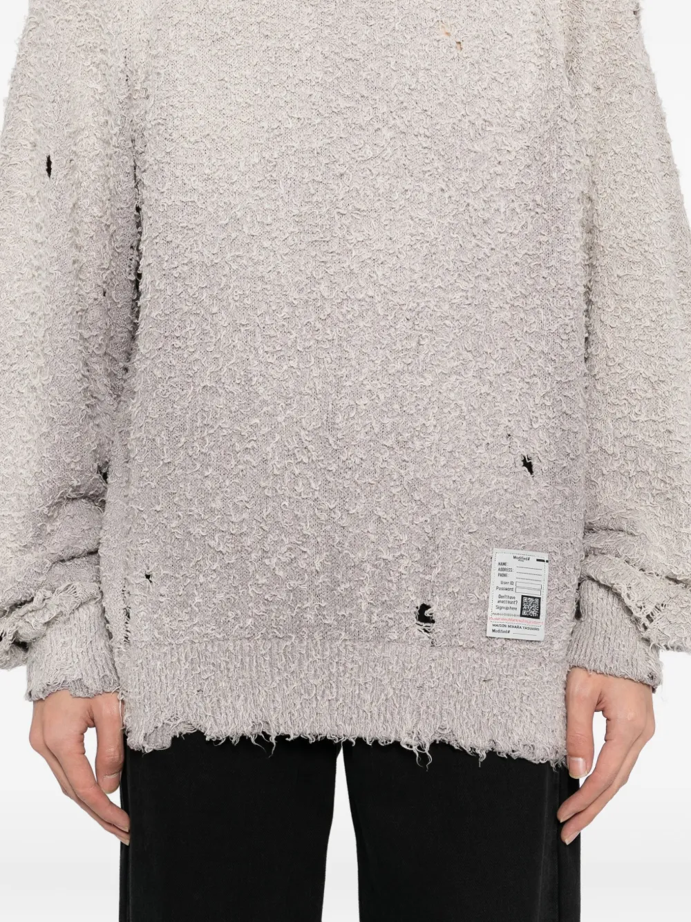 Maison MIHARA YASUHIRO Sun Faded Like trui Grijs