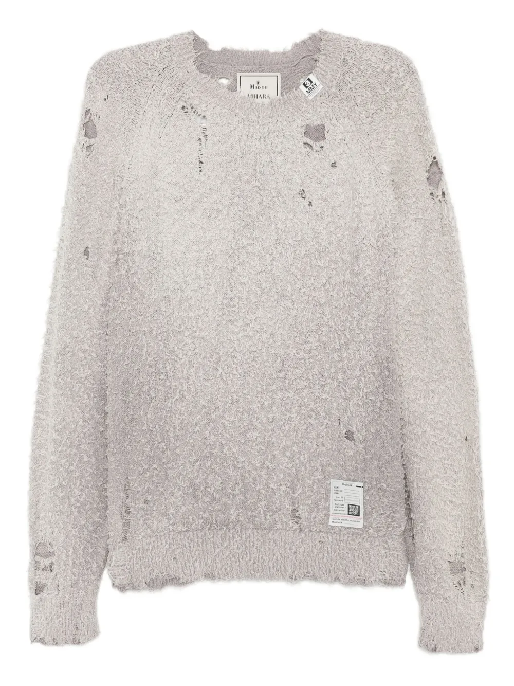 Maison MIHARA YASUHIRO Sun Faded Like プルオーバー - グレー Maison MIHARA YASUHIRO Sun Faded Like プルオーバー - グレー