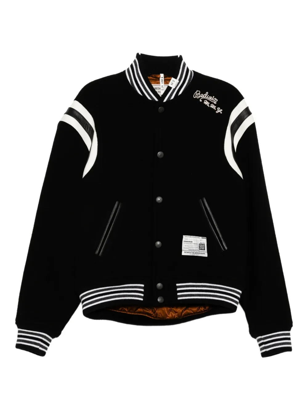 Maison MIHARA YASUHIRO logo-embroidered bomber jacket - ブラック Maison MIHARA YASUHIRO logo-embroidered bomber jacket - ブラック