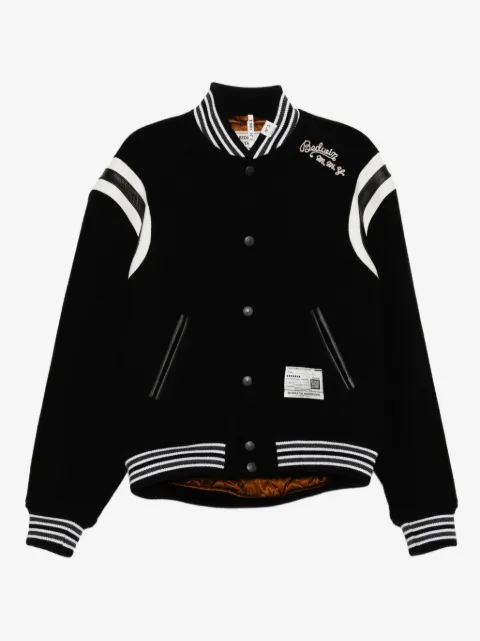 Maison MIHARA YASUHIRO Jaqueta bomber com bordado de texto