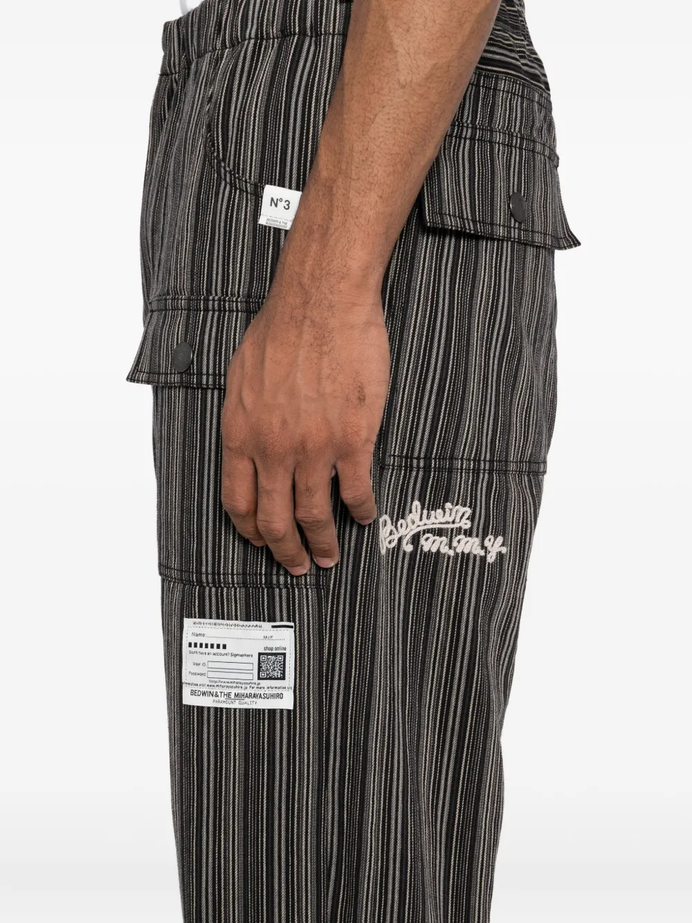 Miharayasuhiro Logo-patched Straight-leg Pants In Black