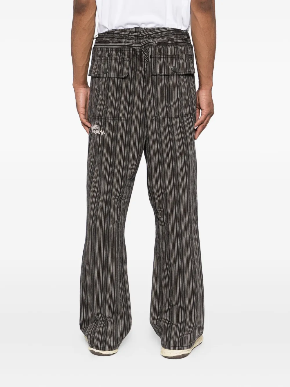 Miharayasuhiro Logo-patched Straight-leg Pants In Black