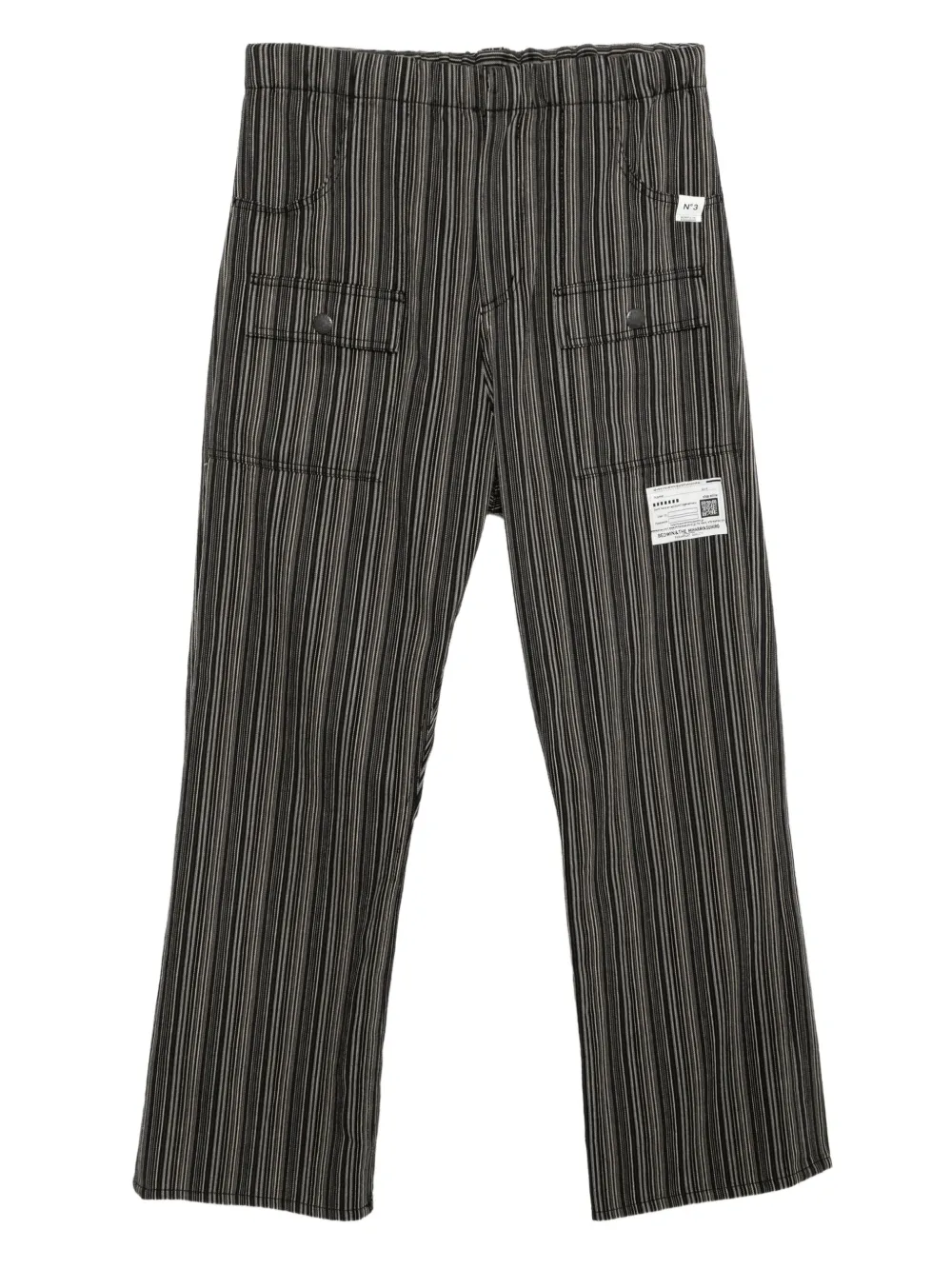 Maison MIHARA YASUHIRO ストレートパンツ - ブラック Maison MIHARA YASUHIRO ストレートパンツ - ブラック