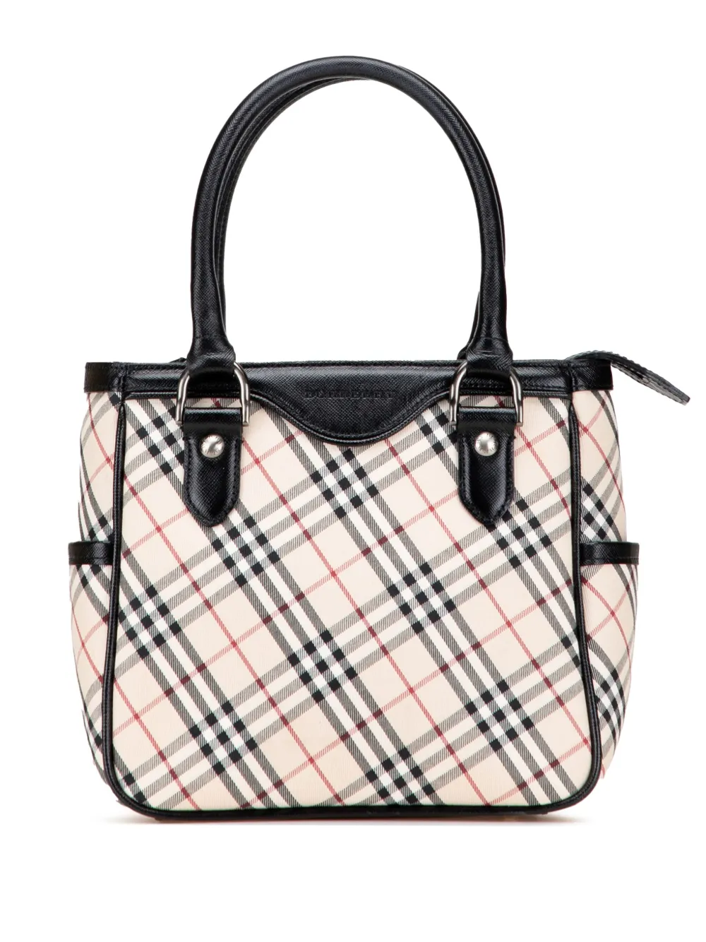 Pre-owned Burberry 2000-2017 Nova Check Canvas Handbag In Brown
