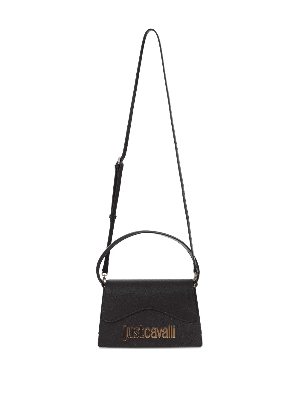 Just Cavalli Logo-lettering Shoulder Bag In Black