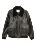 DUNST lambskin leather flap-pocket coat - Brown