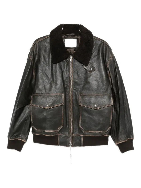 Dunst ファー付き黒レザージャケット DIDDI MODA ファー付きラペルブラックレザージャケット – 個性的な
