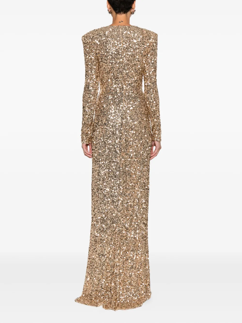 Elisabetta Franchi Jurk verfraaid met pailletten Goud