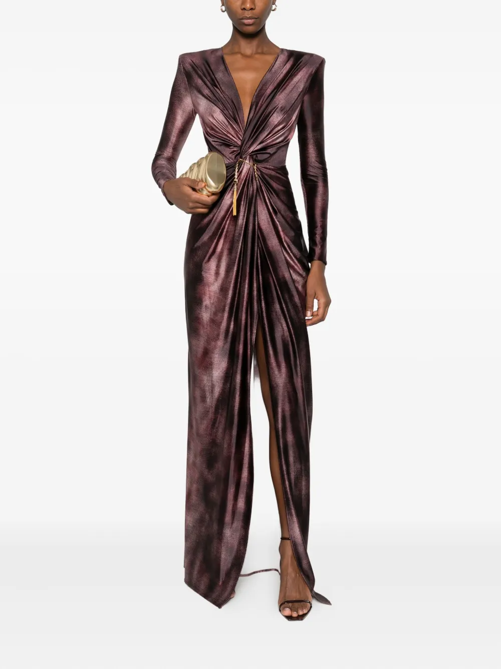 Elisabetta Franchi draped dress - Paars