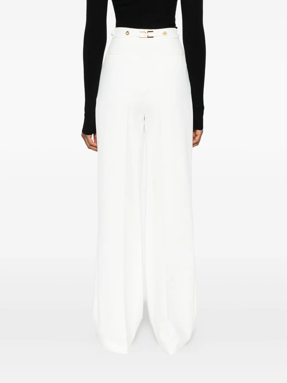 Elisabetta Franchi Pleat-detail Trousers In White