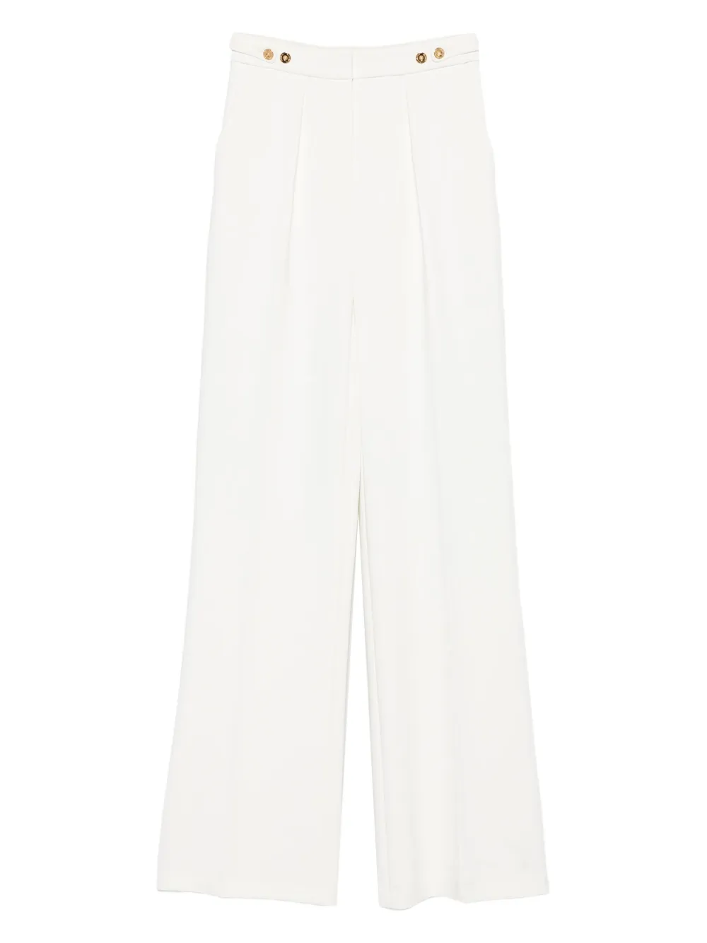 Elisabetta Franchi Pleat-detail Trousers In White