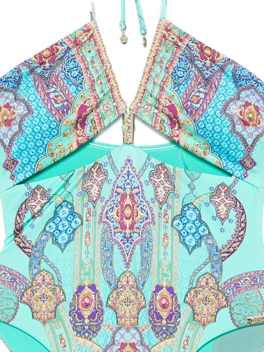 Camilla The Concubines Corridor badpak met halternek Blauw