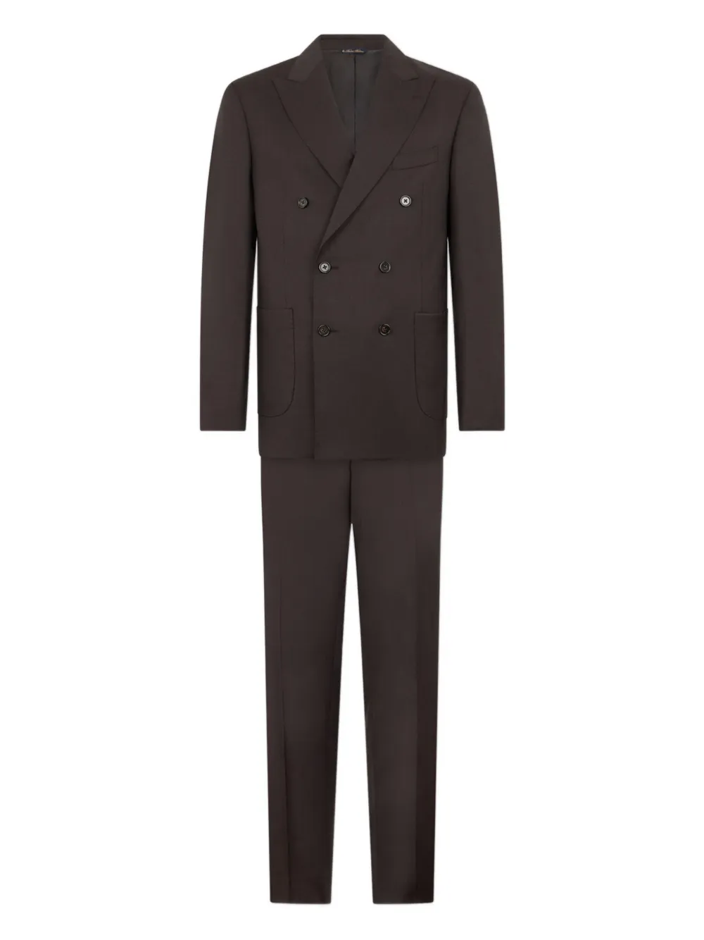 Brooks Brothers double-breasted wool suit | Brown | Image 1