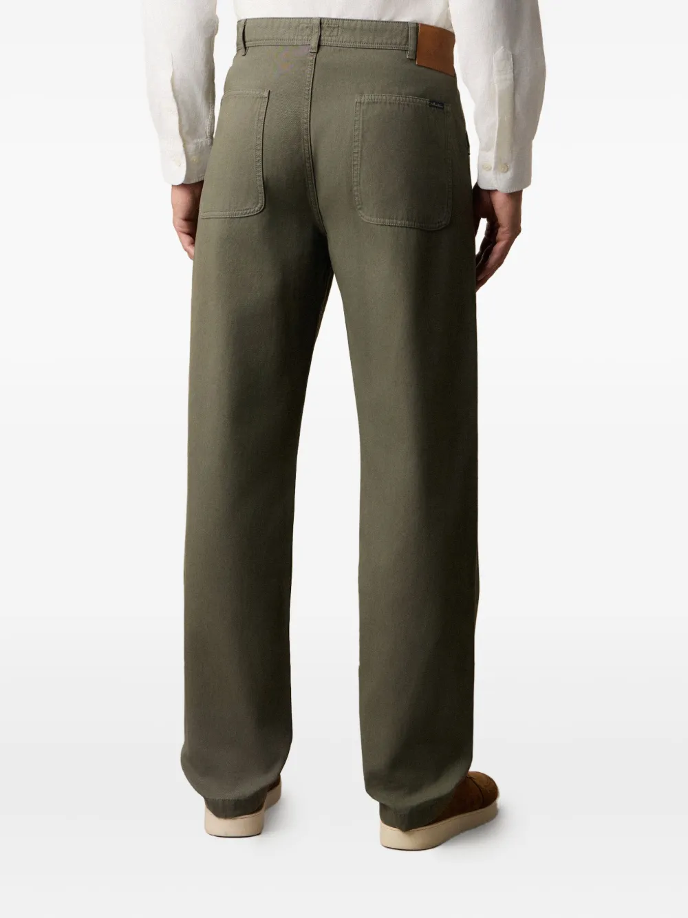 Brooks Brothers Broek met zakken aan de voorkant Groen